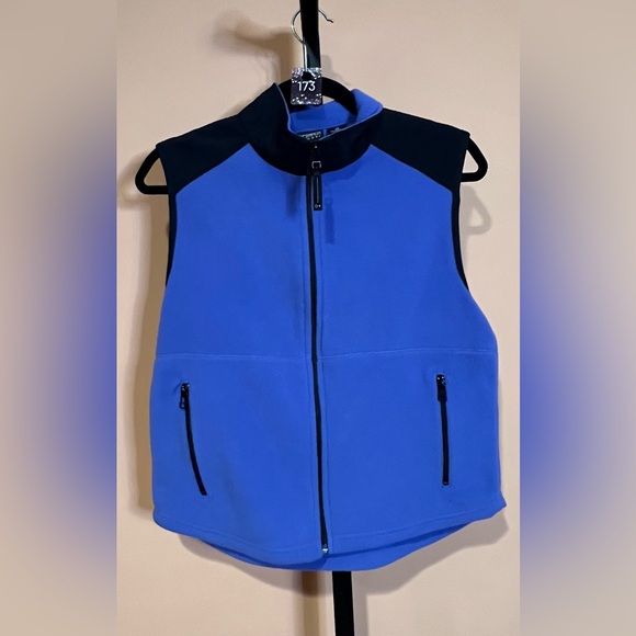 Prospirit Blue and Black Fleece Vest - Picture 1 of 2